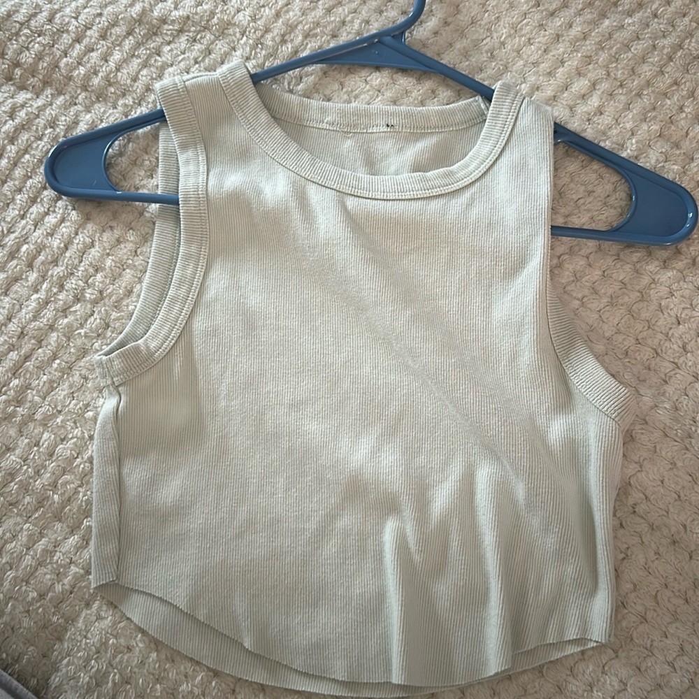 light green crop tank